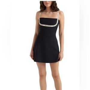 Malbon Claire Golf Dress—Black-Ivory—Tennis—Pickleball—Shorts Liner—Great Cond!